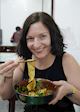 Enjoying hand pulled noodles