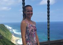 Taylor in Bali at the Alila Uluwatu Hotel
