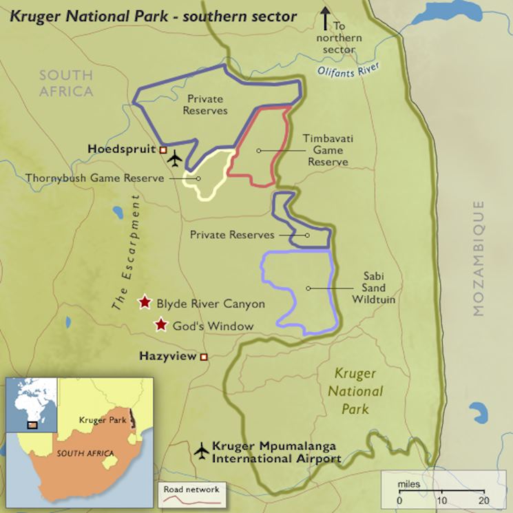 Парк крюгер карта