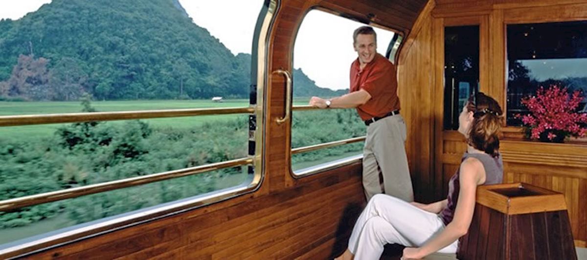 The Eastern & Oriental Express: the Observation Car offers spectacular views