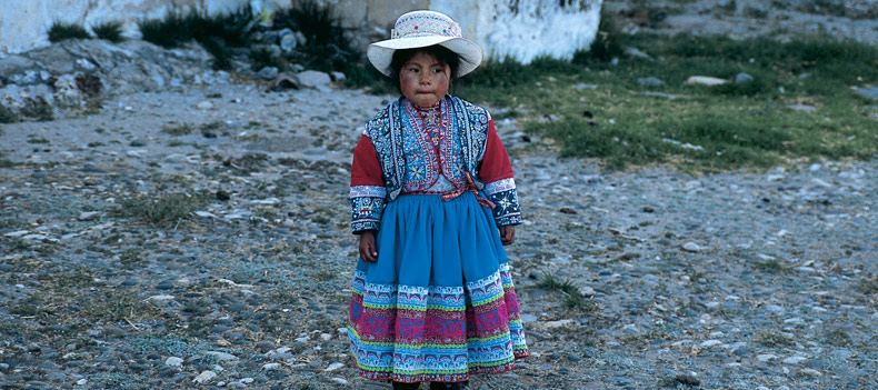 Young girl in the Chivay Colca Valley