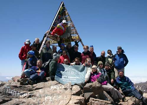 Audley Travel charity trek at the summit of Mount Toubkal Audley Travel charity trek at the summit of Mount Toubkal