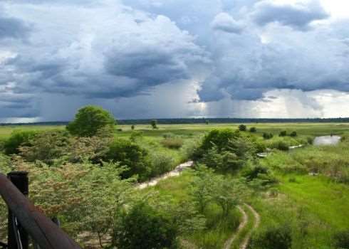 Viewing deck at Mazambala Lodge, Mudumu National Park