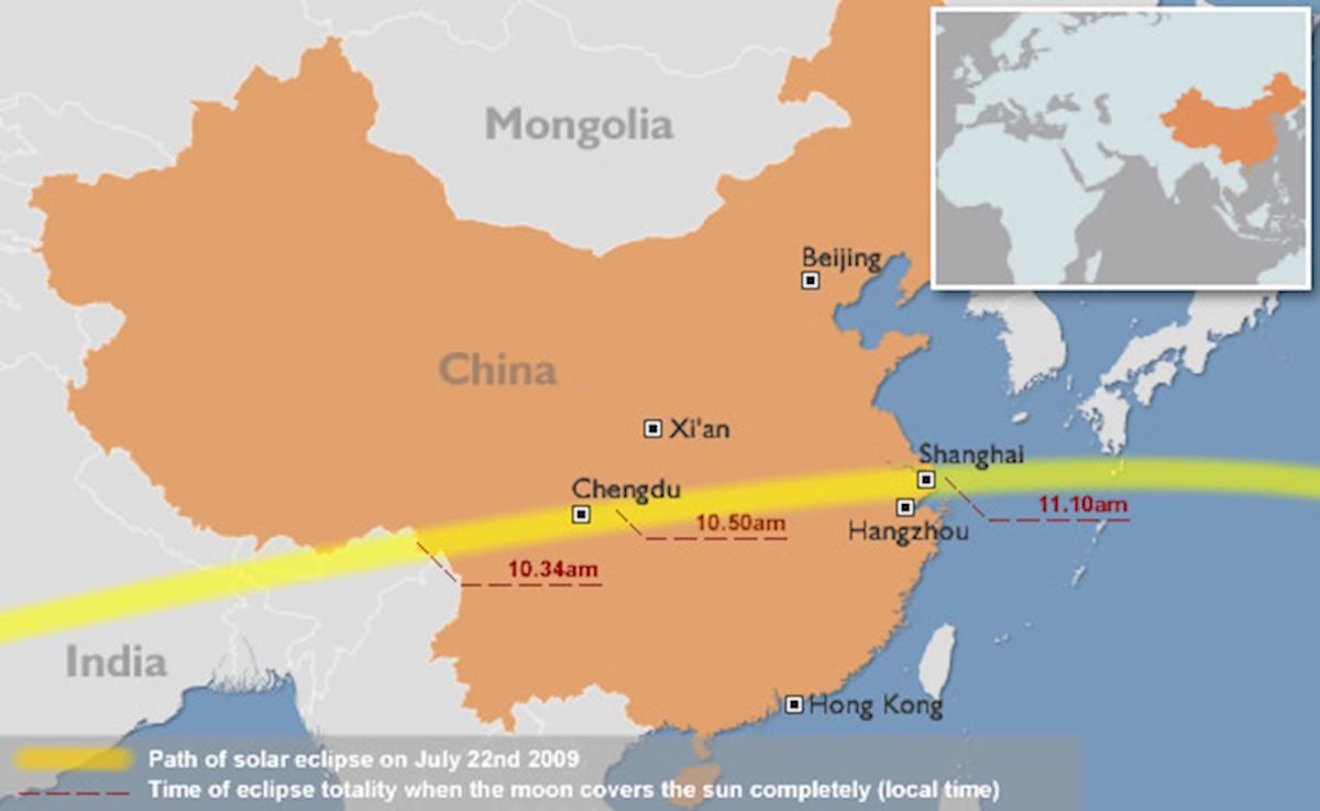 See the eclipse in China.