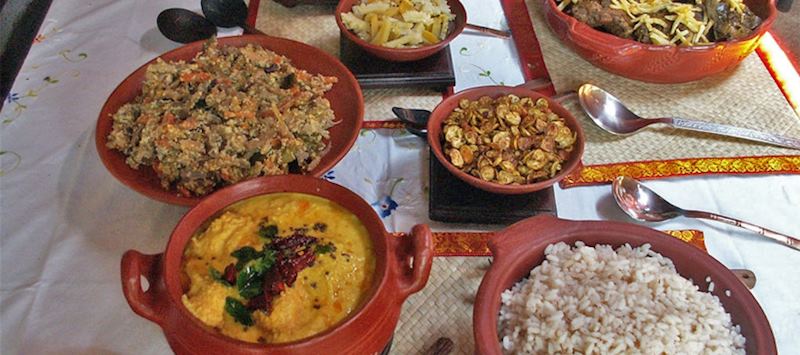 Typical South Indian meal