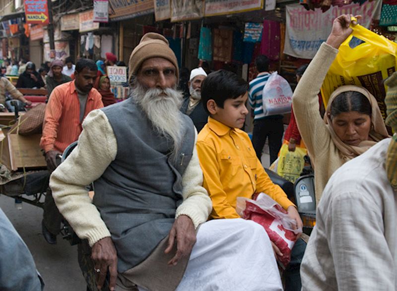 A bicycle-rickshaw ride in the Chandni Chowk district of India