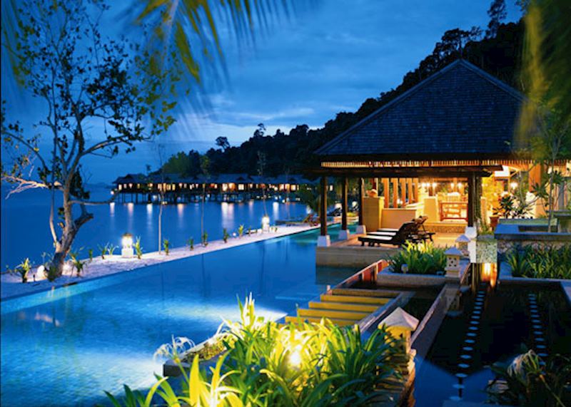 Lap pool at the spa village, Pangkor Laut, Malaysia