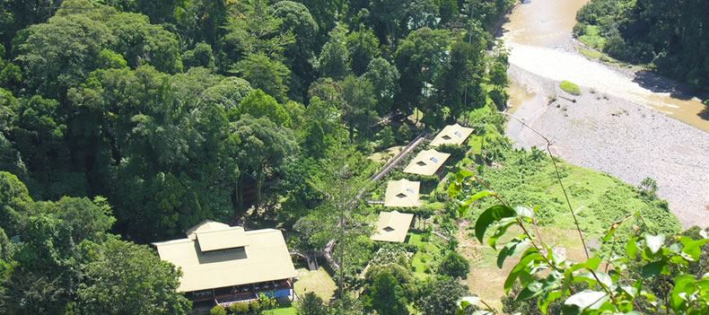 Borneo Rainforest Lodge from the air