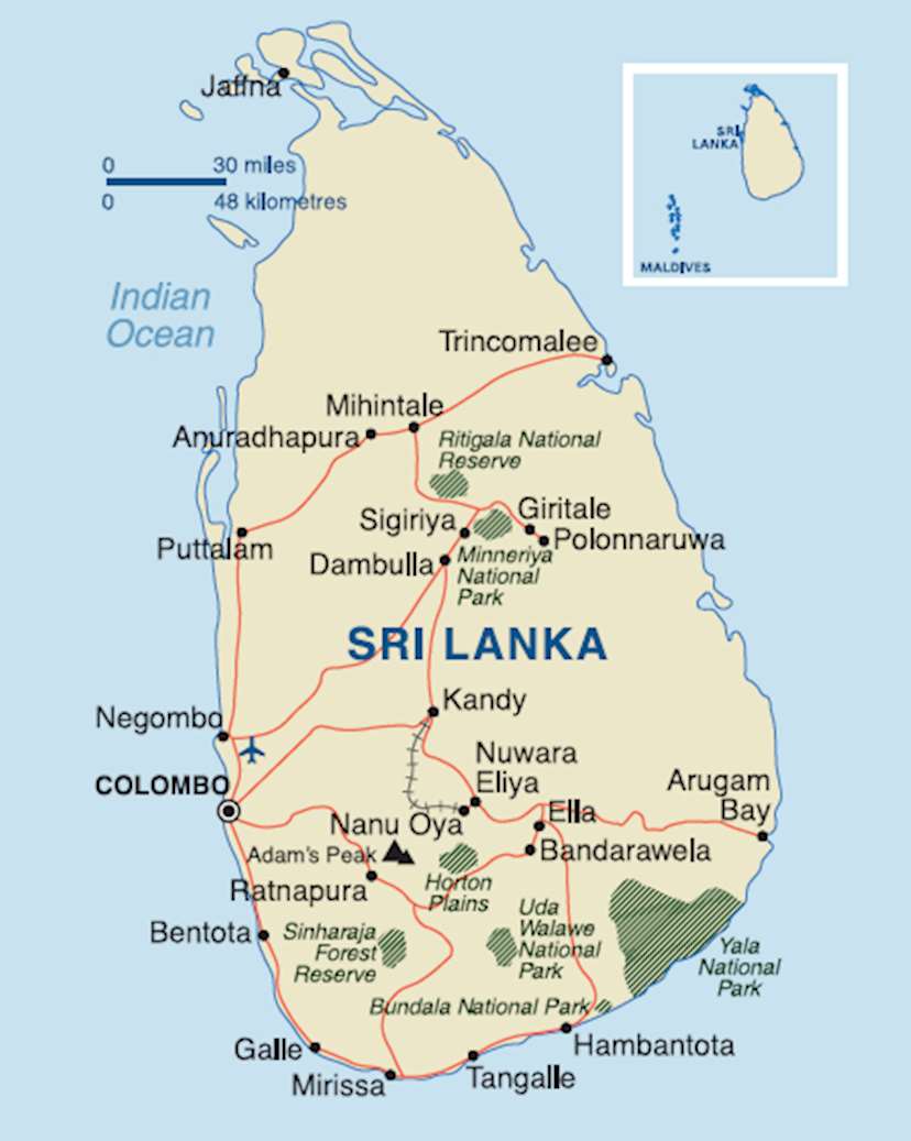 Ritigala Sri Lanka Map Sri Lankan Wildlife | Audley Travel