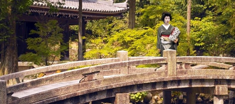 The traditional temple garden at Ryoanji is famed for its beauty