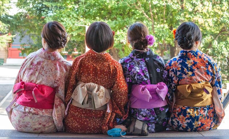 Ladies in kimonos