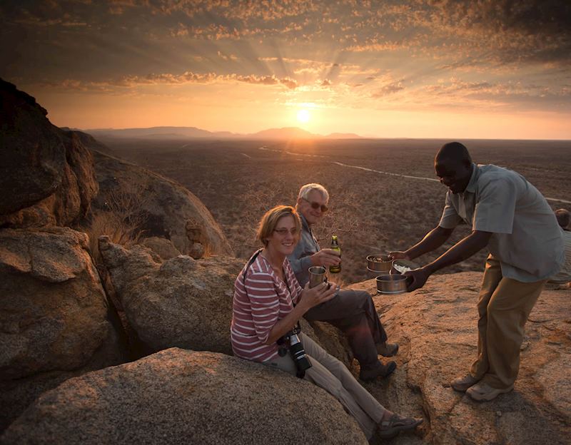Audley clients Jane and Peter Harris in Namibia