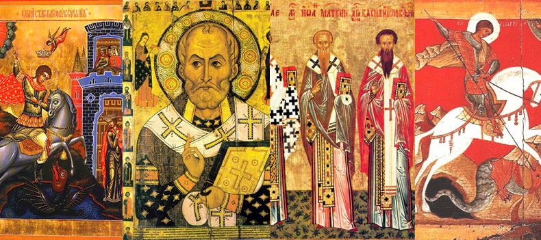 The frescoes in the Golden Ring's churches are of saints and religious figures