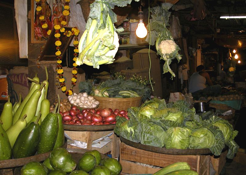 Vegetable market, Calcutta, India